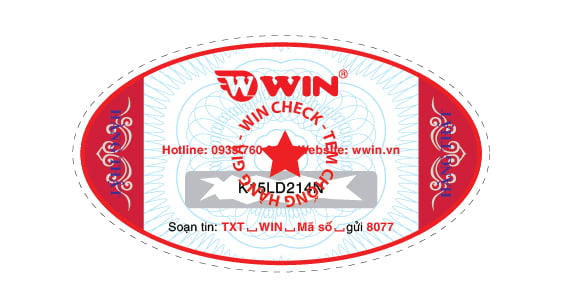 Tem chống hàng giả công nghệ SMS kết hợp công nghệ nhiệt, nước và phát sáng