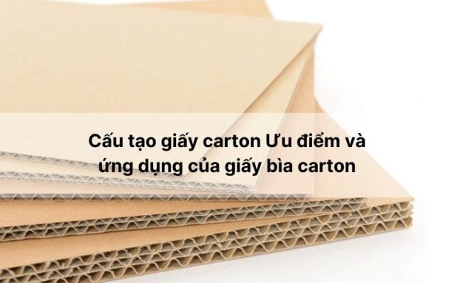 Cấu tạo giấy carton Ưu điểm và ứng dụng của giấy bìa carton