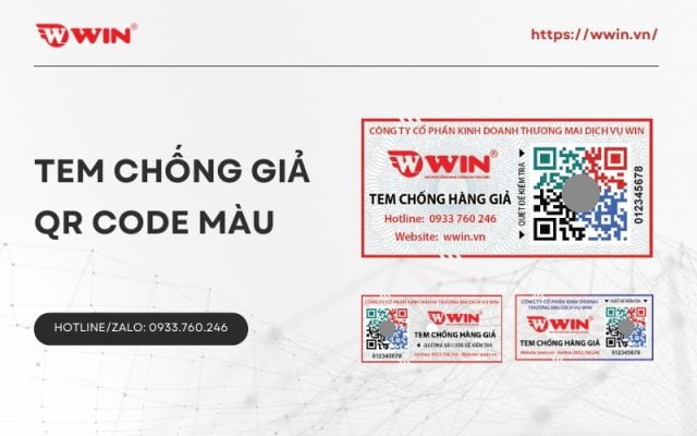 Tem chống giả QR code màu