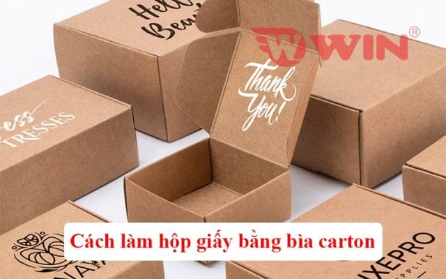 Cách làm hộp giấy bằng bìa carton đựng quà